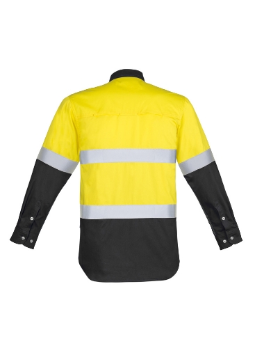 Picture of Syzmik, Mens Hi Vis Spliced Industrial Shirt - Hoop Taped